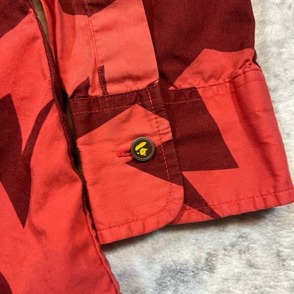 Authentic Bape 2000's All Over Sta Print Button Up Dress Shirt M - Picture 5 of 8